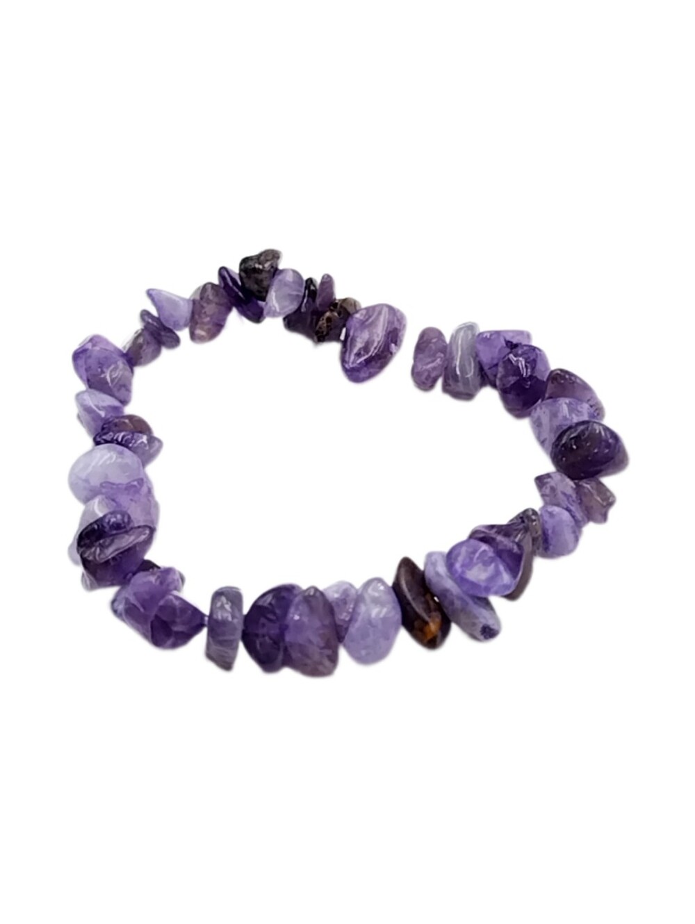 Amethyst Chips Stretch Bracelet - Purple Gemstone NWOT